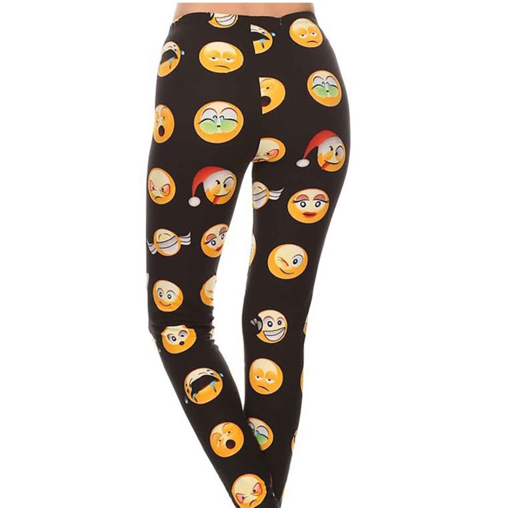 Adorable Christmas emoji leggings sle1672 - Picture 3 of 3